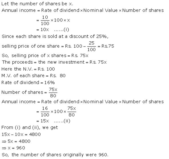 Selina Concise Mathematics Class 10 ICSE Solutions Shares and Dividends - 26