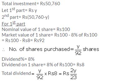 Selina Concise Mathematics Class 10 ICSE Solutions Shares and Dividends - 34