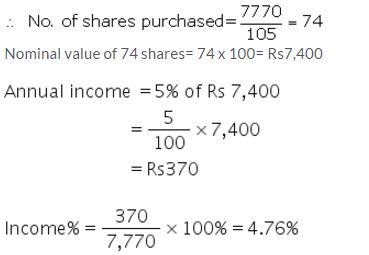 Selina Concise Mathematics Class 10 ICSE Solutions Shares and Dividends - 4