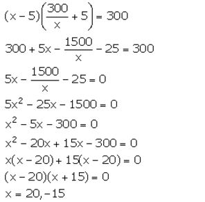 Selina Concise Mathematics Class 10 ICSE Solutions Solving Simple Problems (Based on Quadratic Equations) - 15