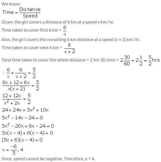 Selina Concise Mathematics Class 10 ICSE Solutions Solving Simple Problems (Based on Quadratic Equations) - 23