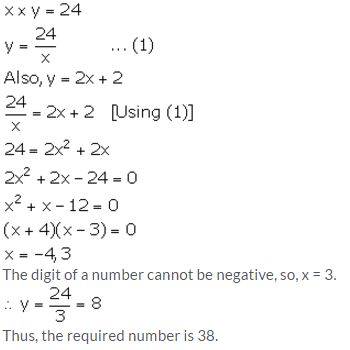 Selina Concise Mathematics Class 10 ICSE Solutions Solving Simple Problems (Based on Quadratic Equations) - 31