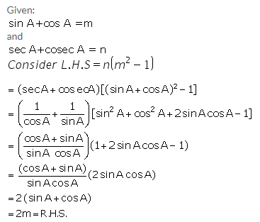 Selina Concise Mathematics Class 10 ICSE Solutions Trigonometrical Identities image - 109
