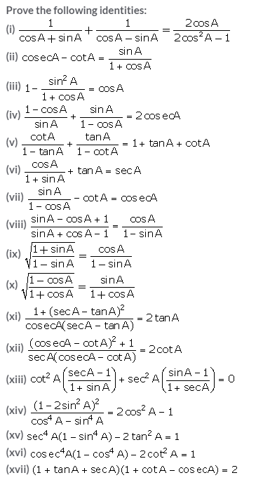 Selina Concise Mathematics Class 10 ICSE Solutions Trigonometrical Identities image - 151