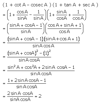 Selina Concise Mathematics Class 10 ICSE Solutions Trigonometrical Identities image - 76