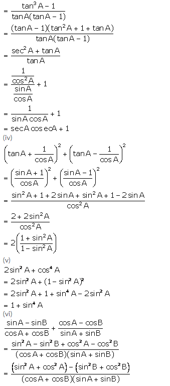 Selina Concise Mathematics Class 10 ICSE Solutions Trigonometrical Identities image - 99