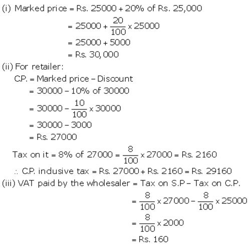Selina Concise Mathematics Class 10 ICSE Solutions Value Added Tax image - 28