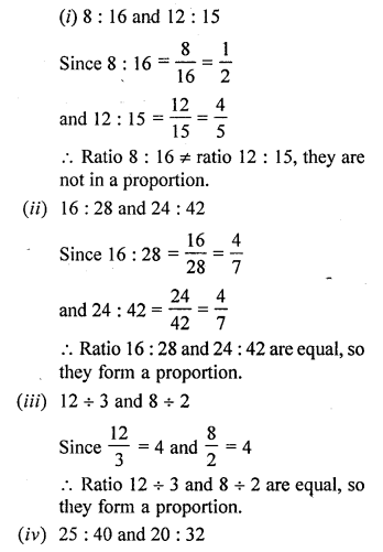 Selina Concise Mathematics Class 6 ICSE Solutions Chapter 12 Proportion image - 1