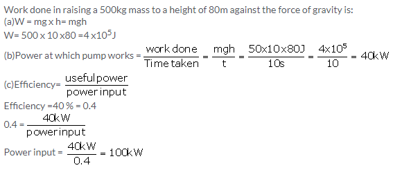 Selina Concise Physics Class 10 ICSE Solutions Work, Energy and Power 8