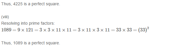 Squares and Square Roots RS Aggarwal Class 8 Maths Solutions Exercise 3A 1.3