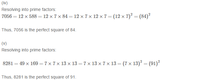Squares and Square Roots RS Aggarwal Class 8 Maths Solutions Exercise 3A 2.2