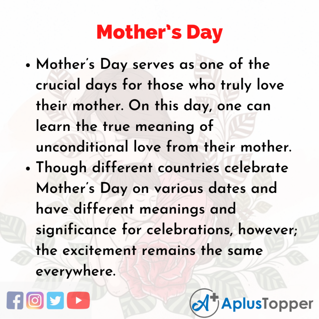 10 Lines about Mother’s Day