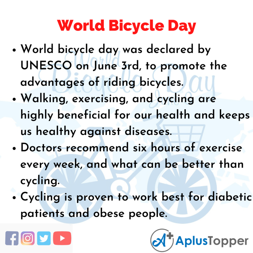 10 Lines about World Bicycle Day