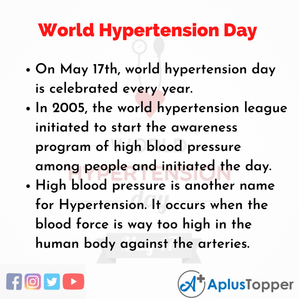 10 Lines about World Hypertension Day