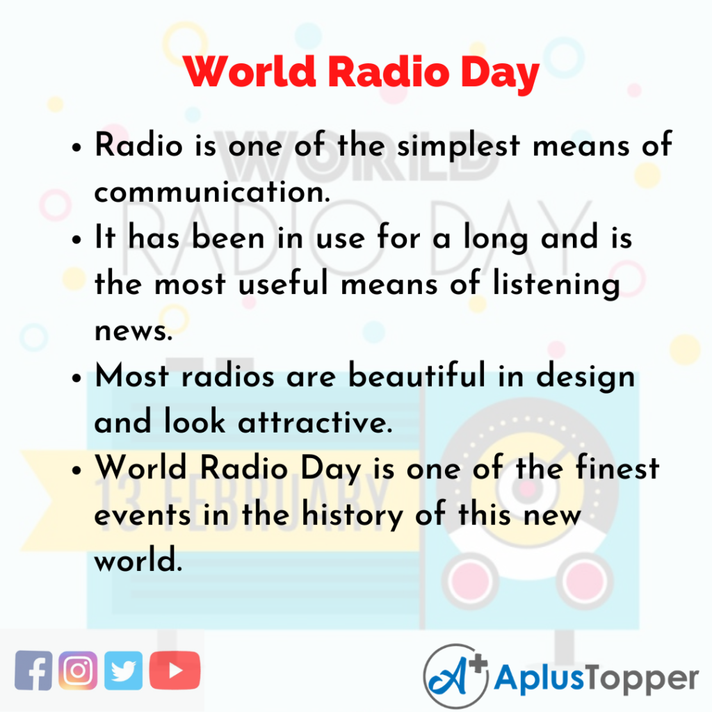 10 Lines about World Radio Day