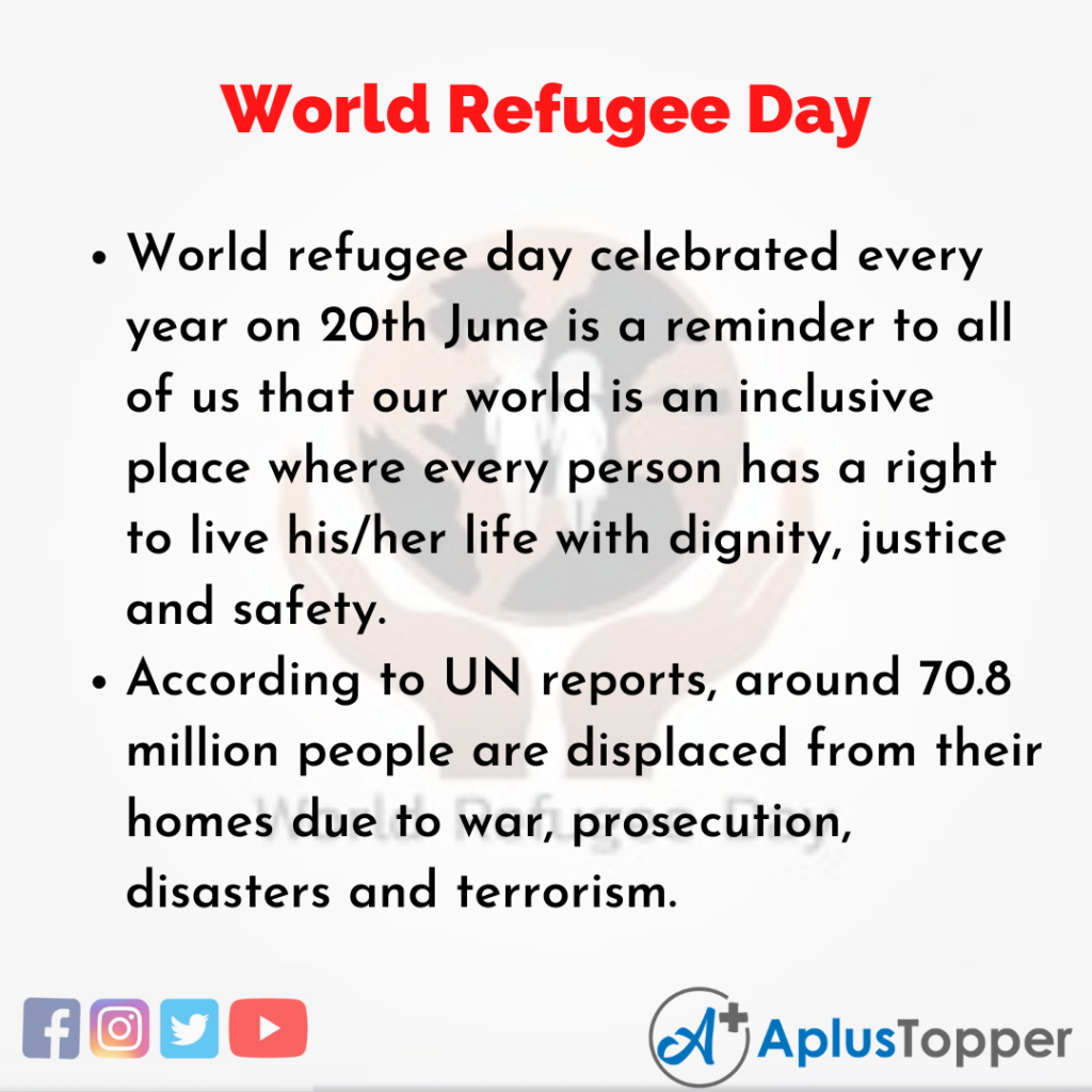 10 Lines about World Refugee Day