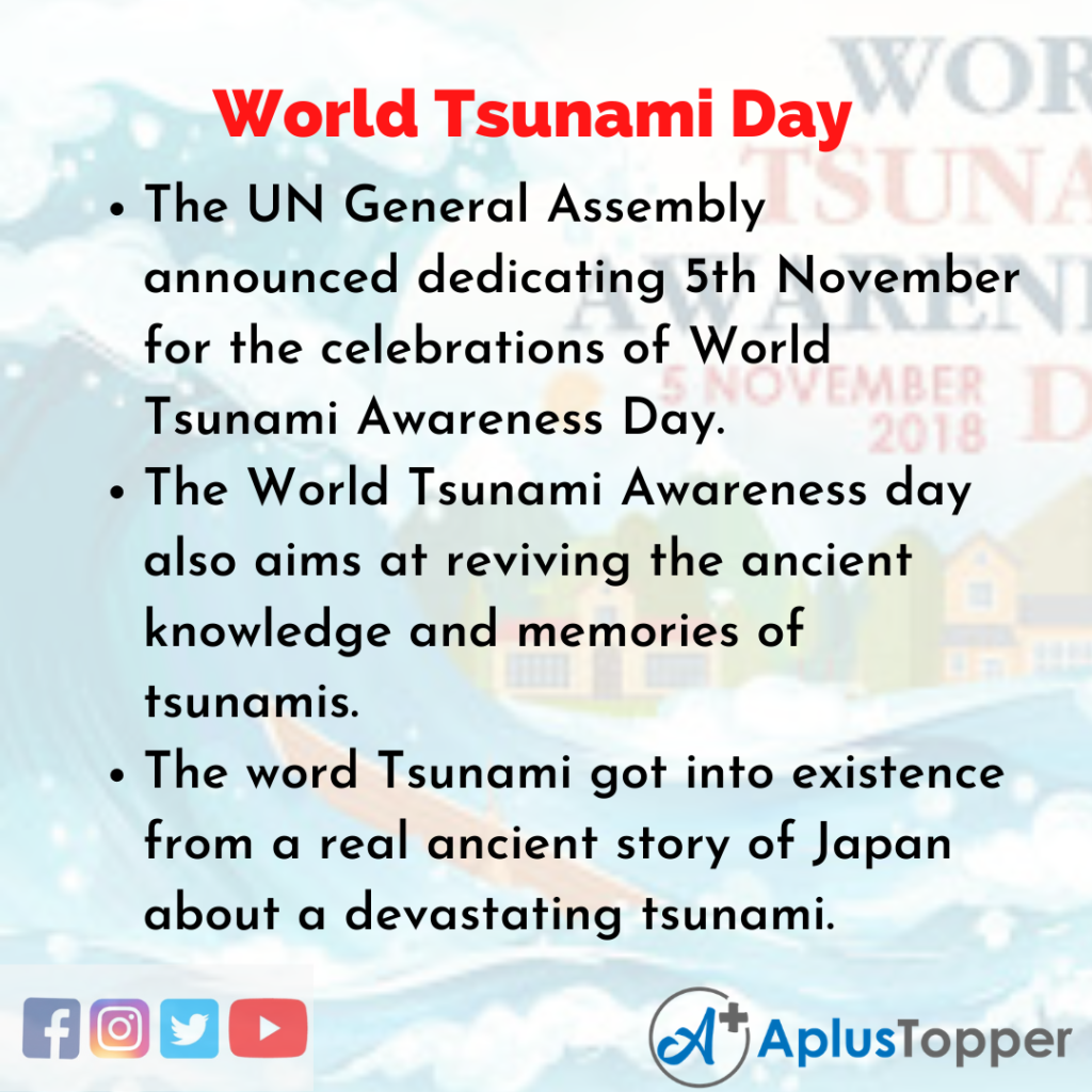 10 Lines about World Tsunami Day