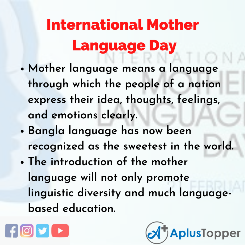 10 Lines of International Mother Language Day