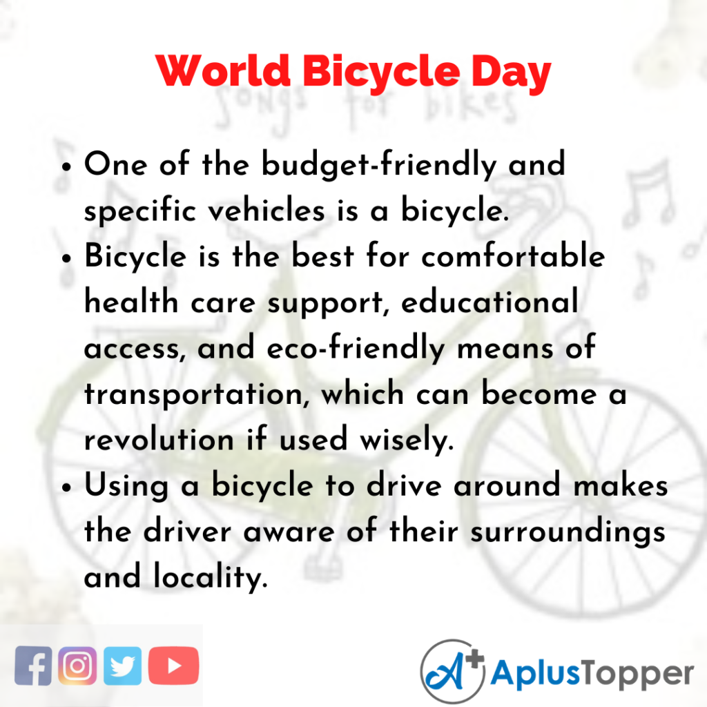 10 Lines of World Bicycle Day