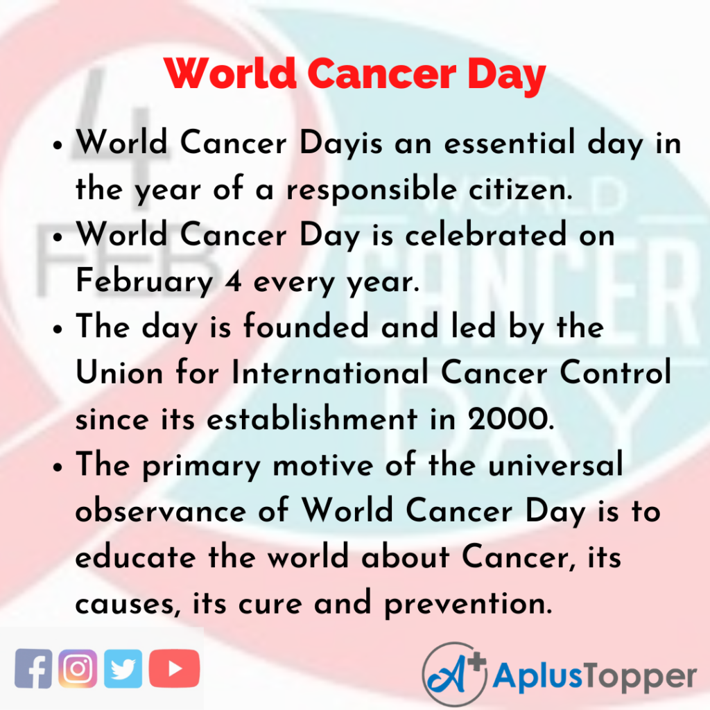 10 Lines of World Cancer Day