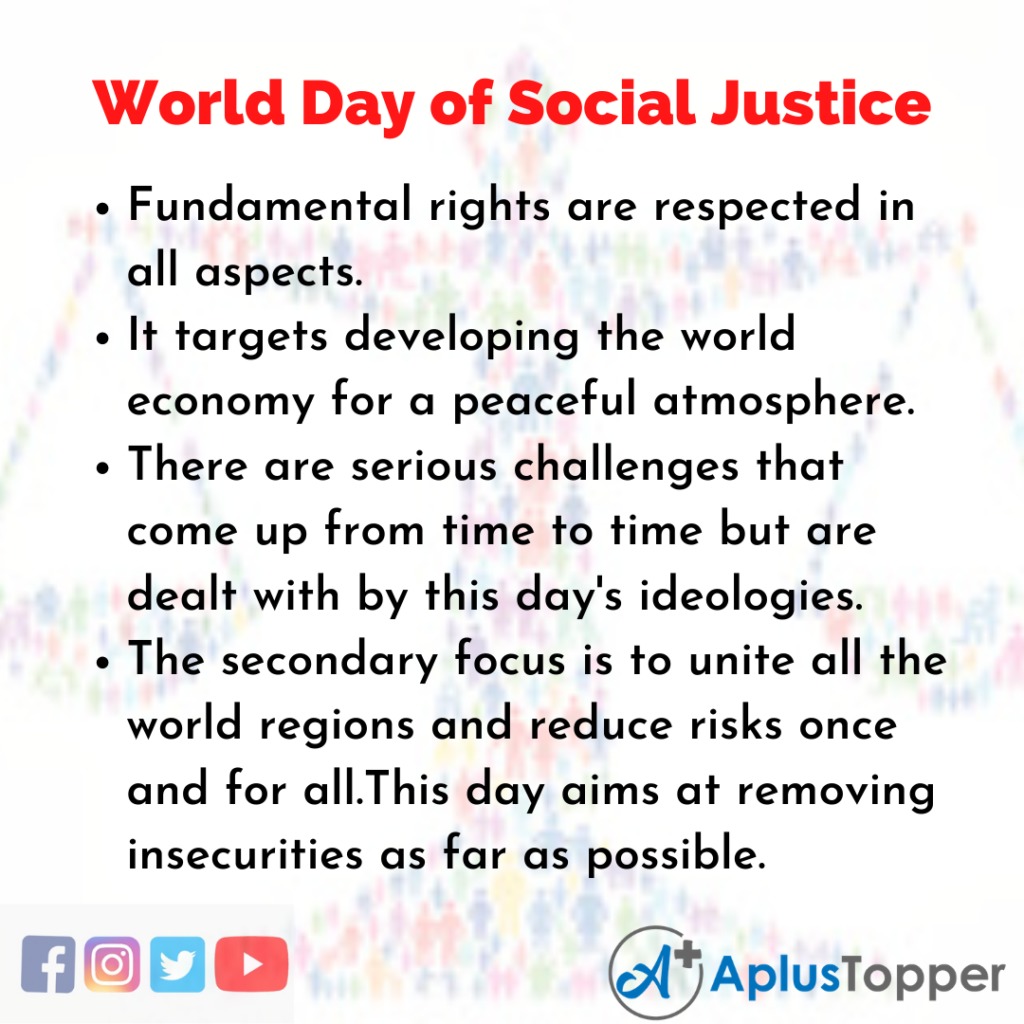 10 Lines of World Day of Social Justice