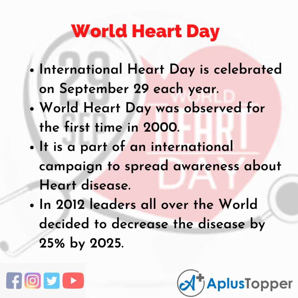 10 Lines of World Heart Day