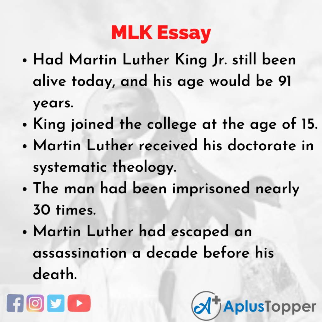 Essay about MLK