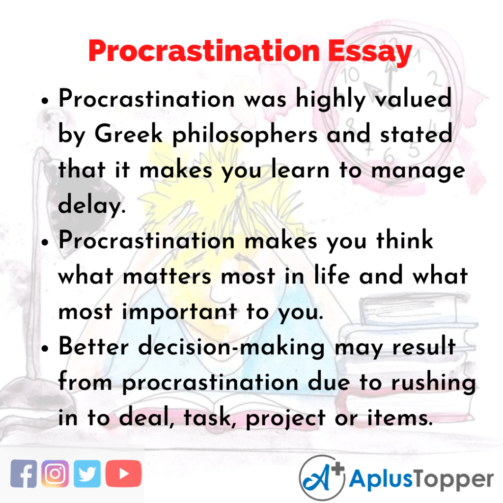 essay on how to avoid procrastination