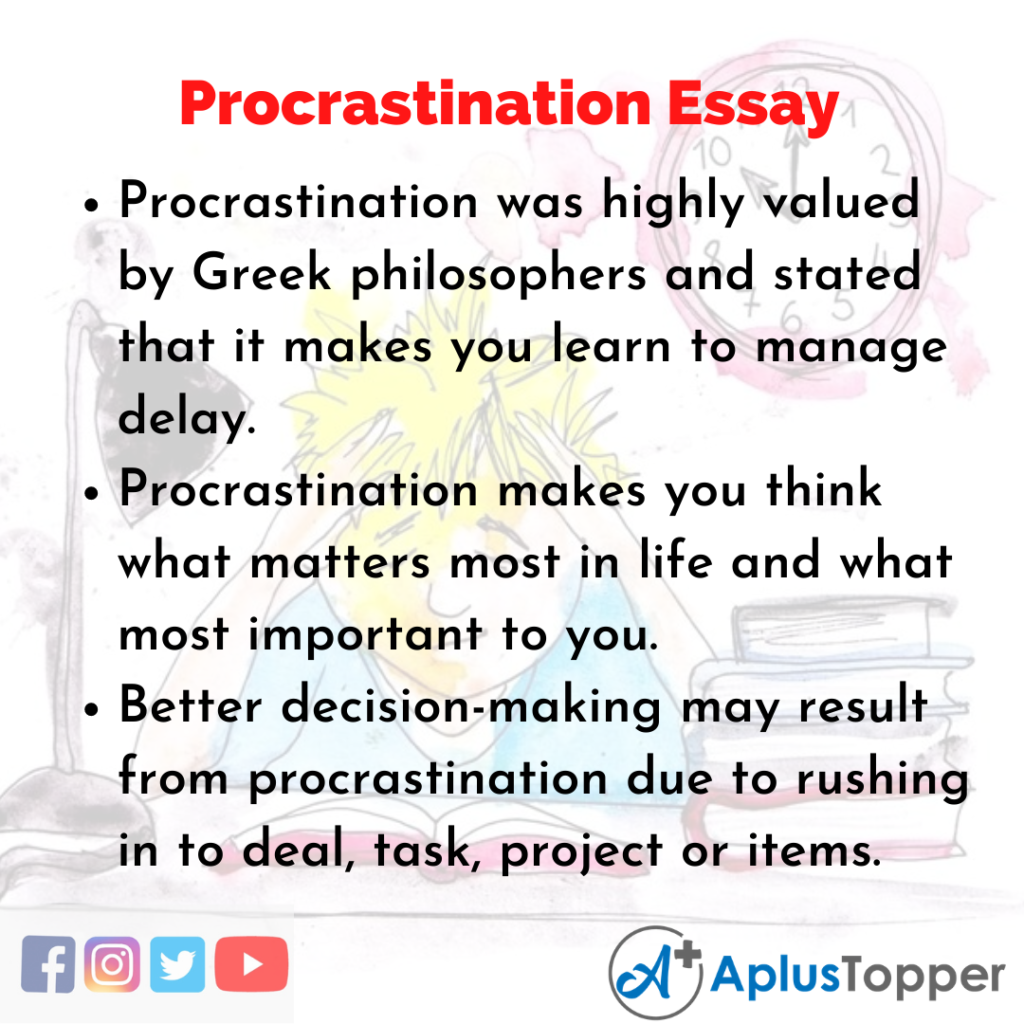 essay about procrastination causes and effects