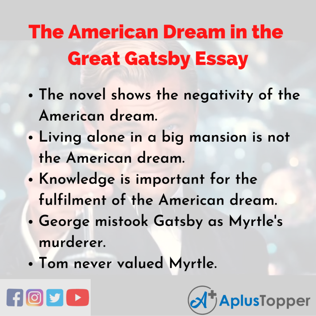 Essay about the American Dream in the Great Gatsby