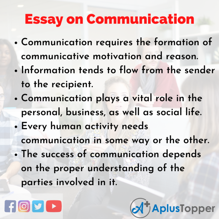 simple essay on communication for students