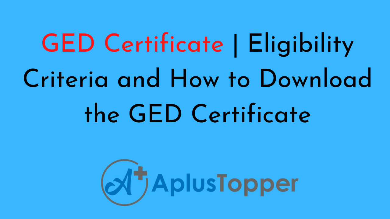 GED Certificate