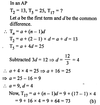 RS Aggarwal Solutions Class 10 Chapter 11 Arithmetic Progressions MCQS 27.1