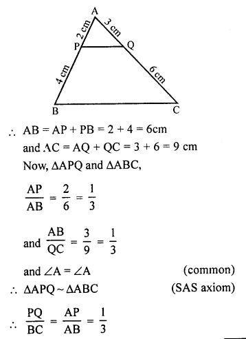 RS Aggarwal Solutions Class 10 Chapter 4 Triangles 4B 10.1