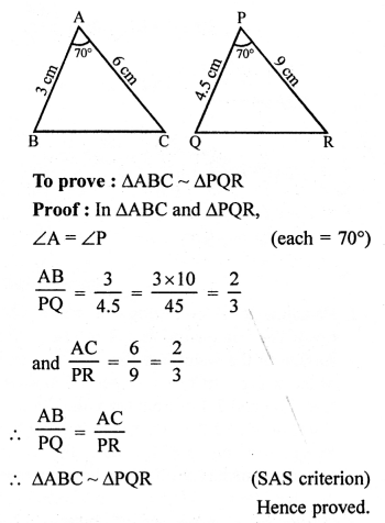 RS Aggarwal Solutions Class 10 Chapter 4 Triangles 4E 12.1
