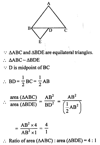 RS Aggarwal Solutions Class 10 Chapter 4 Triangles MCQ 30.1