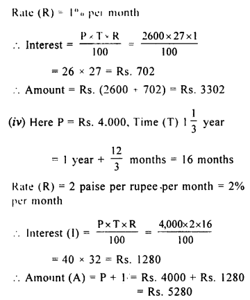 Selina Concise Mathematics Class 8 ICSE Solutions Chapter 9 Simple and Compound Interest image -2