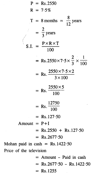 Selina Concise Mathematics Class 8 ICSE Solutions Chapter 9 Simple and Compound Interest image -20