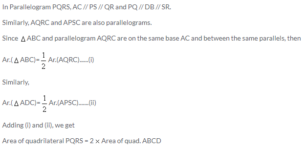 Selina Concise Mathematics Class 9 ICSE Solutions Area Theorems [Proof and Use] image -14