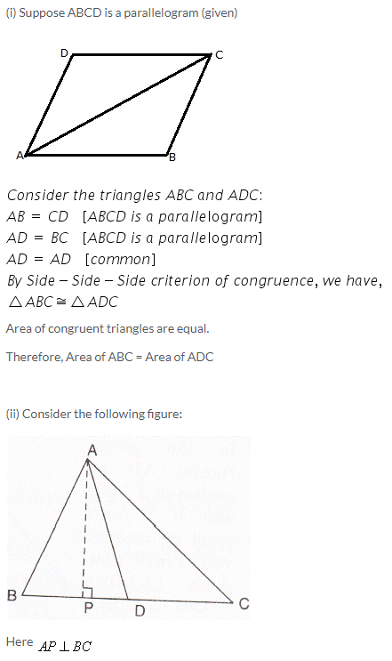 Selina Concise Mathematics Class 9 ICSE Solutions Area Theorems [Proof and Use] image -17