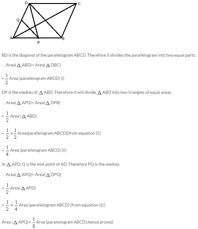 Selina Concise Mathematics Class 9 ICSE Solutions Area Theorems [Proof and Use] image -21