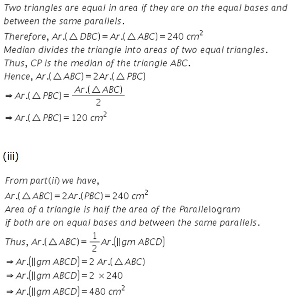 Selina Concise Mathematics Class 9 ICSE Solutions Area Theorems [Proof and Use] image -33