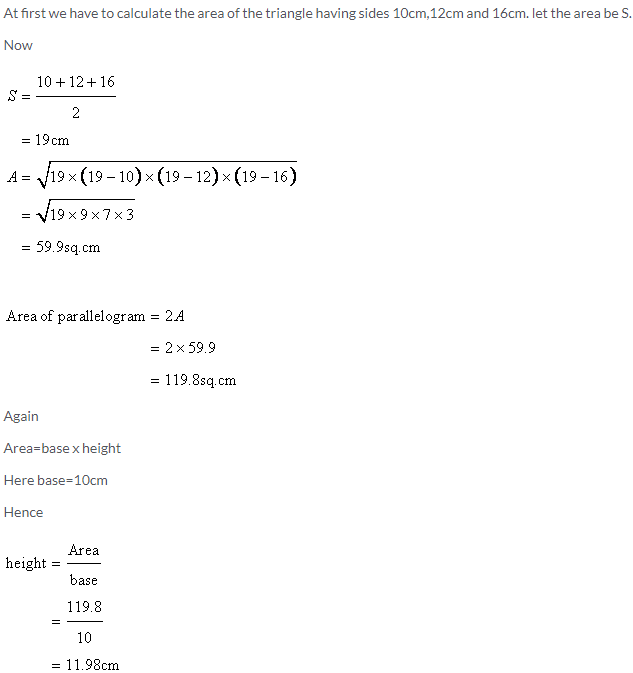 Selina Concise Mathematics Class 9 ICSE Solutions Area and Perimeter of Plane Figures image - 38