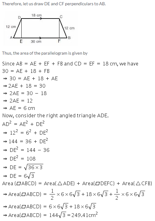 Selina Concise Mathematics Class 9 ICSE Solutions Area and Perimeter of Plane Figures image - 52