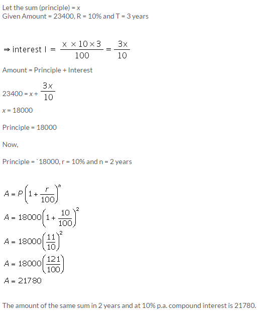 Selina Concise Mathematics Class 9 ICSE Solutions Compound Interest (Using Formula) 28