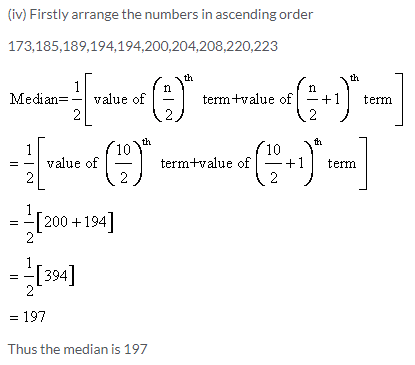 Selina Concise Mathematics Class 9 ICSE Solutions Mean and Median image - 19