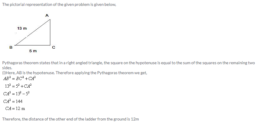 Selina Concise Mathematics Class 9 ICSE Solutions Pythagoras Theorem [Proof and Simple Applications with Converse image - 1