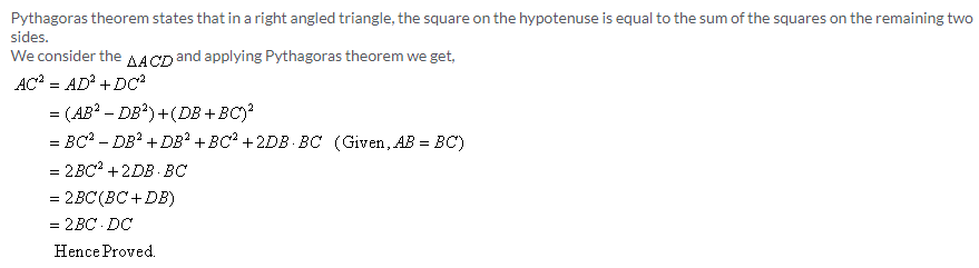 Selina Concise Mathematics Class 9 ICSE Solutions Pythagoras Theorem [Proof and Simple Applications with Converse image - 29