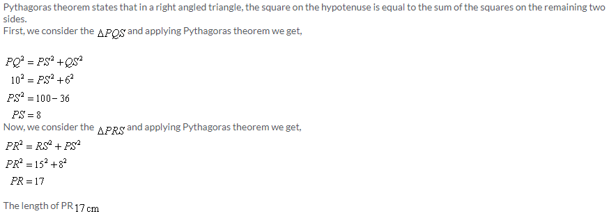Selina Concise Mathematics Class 9 ICSE Solutions Pythagoras Theorem [Proof and Simple Applications with Converse image - 3