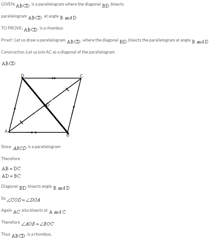 Selina Concise Mathematics Class 9 ICSE Solutions Rectilinear Figures [Quadrilaterals Parallelogram, Rectangle, Rhombus, Square and Trapezium] image - 29